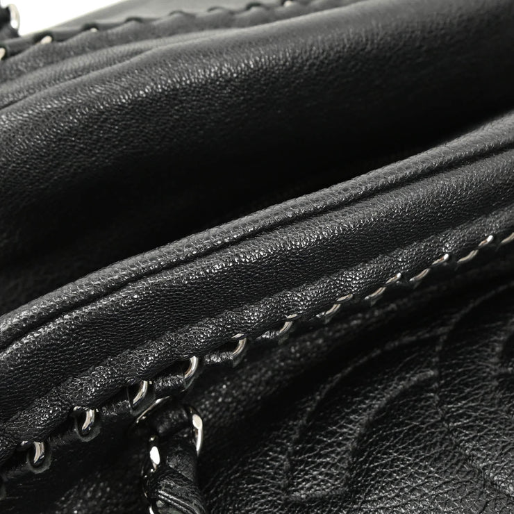 Chanel 2005-2006 Black Calfskin Luxury Line Bowling Bag