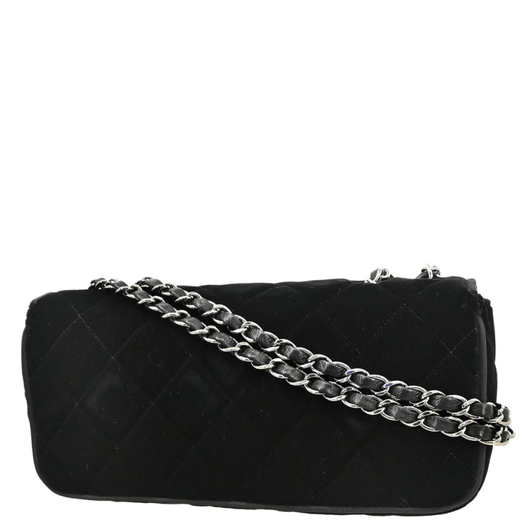 Chanel 2005-2006 Black Velvet East West Shoulder Bag