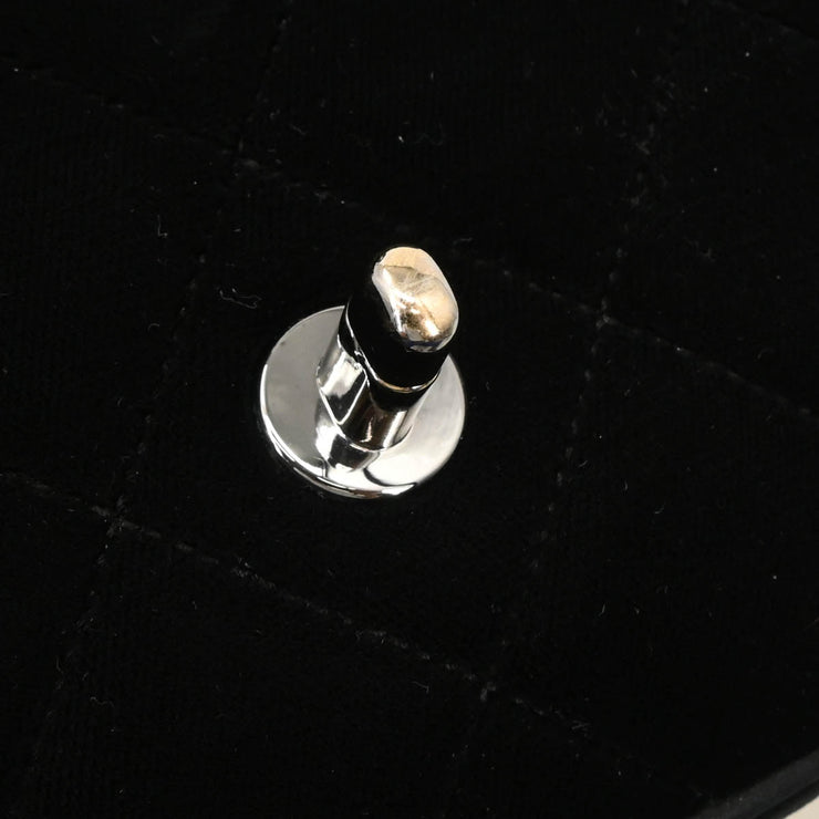 Chanel 2005-2006 Black Velvet East West Shoulder Bag