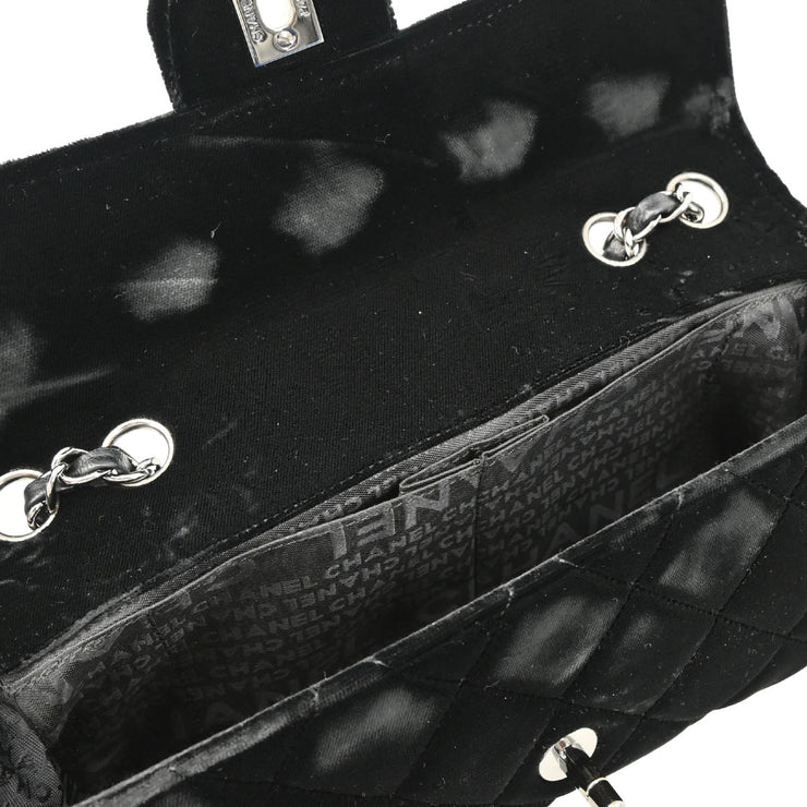 Chanel 2005-2006 Black Velvet East West Shoulder Bag