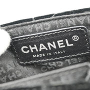 Chanel 2005-2006 Black Velvet East West Shoulder Bag