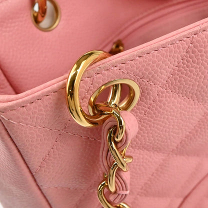 Chanel 2004-2005 Pink Caviar Petite Shopping Tote PST Chain Handbag