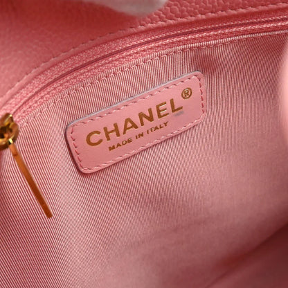 Chanel 2004-2005 Pink Caviar Petite Shopping Tote PST Chain Handbag