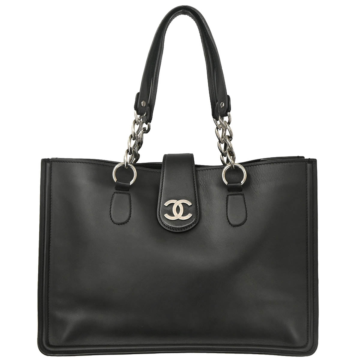 Chanel 2005-2006 Black Calfskin Tote Bag