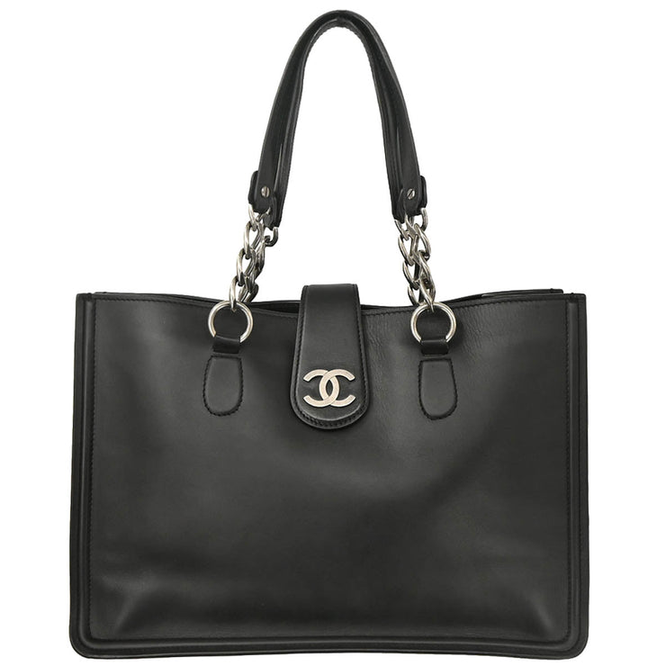 Chanel 2005-2006 Black Calfskin Tote Bag