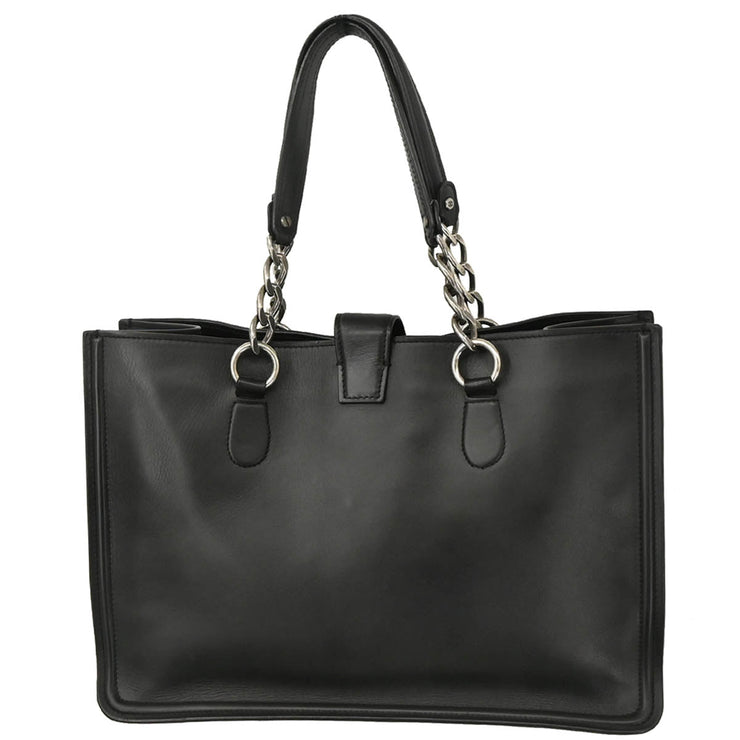 Chanel 2005-2006 Black Calfskin Tote Bag