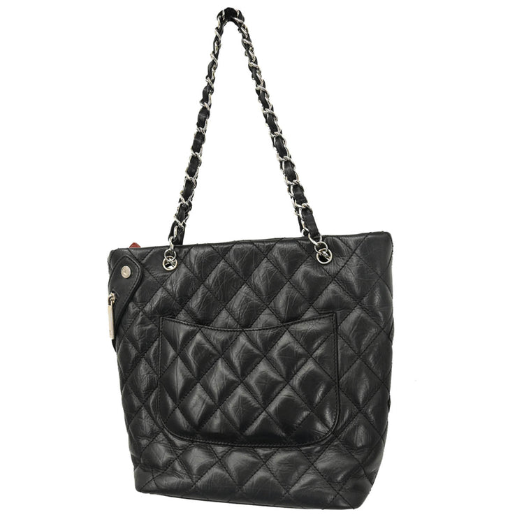 Chanel 2006-2008 Black Calfskin Cambon Ligne Tote Handbag
