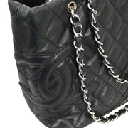Chanel 2006-2008 Black Calfskin Cambon Ligne Tote Handbag