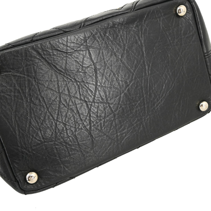 Chanel 2006-2008 Black Calfskin Cambon Ligne Tote Handbag
