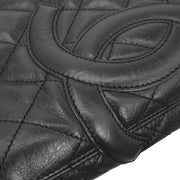 Chanel 2006-2008 Black Calfskin Cambon Ligne Tote Handbag