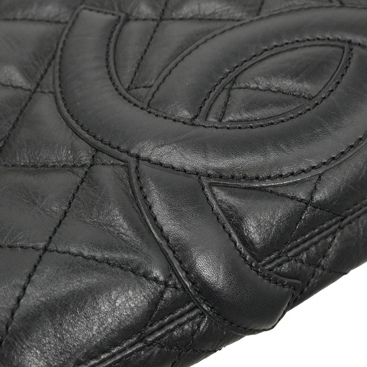Chanel 2006-2008 Black Calfskin Cambon Ligne Tote Handbag