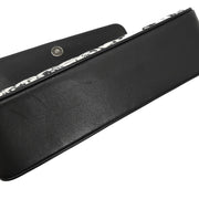 Chanel 2003-2004 White Black Silk Choco Bar Shoulder Bag