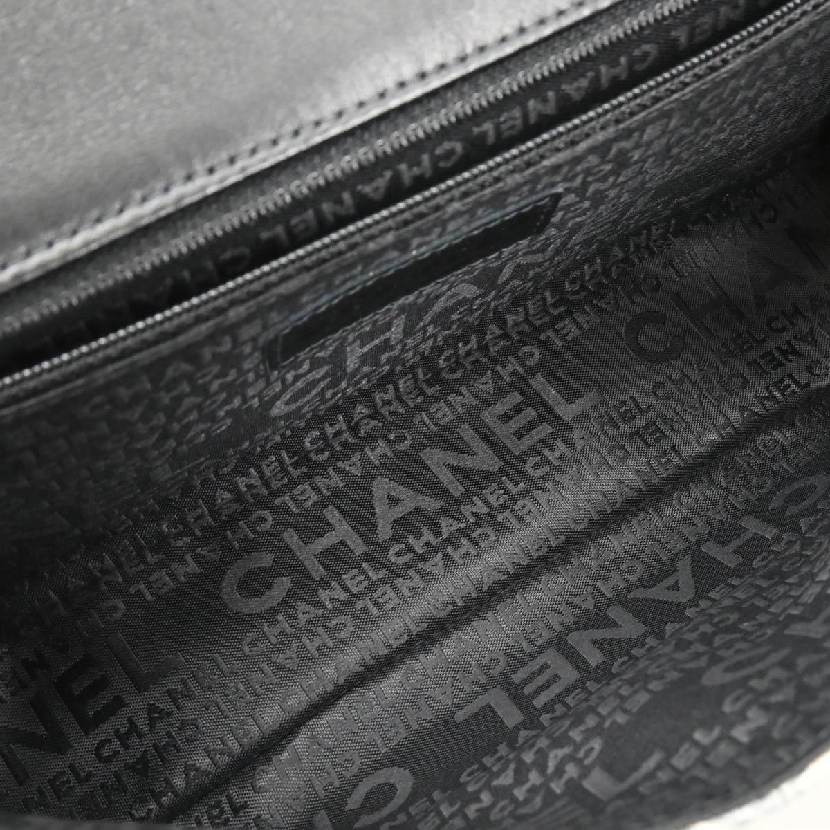 Chanel 2003-2004 White Black Silk Choco Bar Shoulder Bag