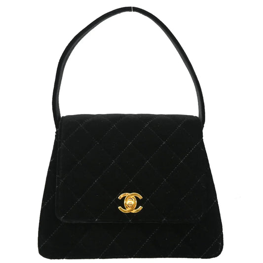 Chanel 1997-1999 Black Velvet Handbag