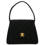 Chanel 1997-1999 Black Velvet Handbag