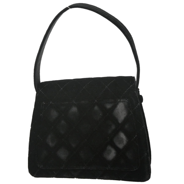 Chanel 1997-1999 Black Velvet Handbag