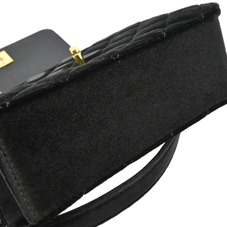 Chanel 1997-1999 Black Velvet Handbag