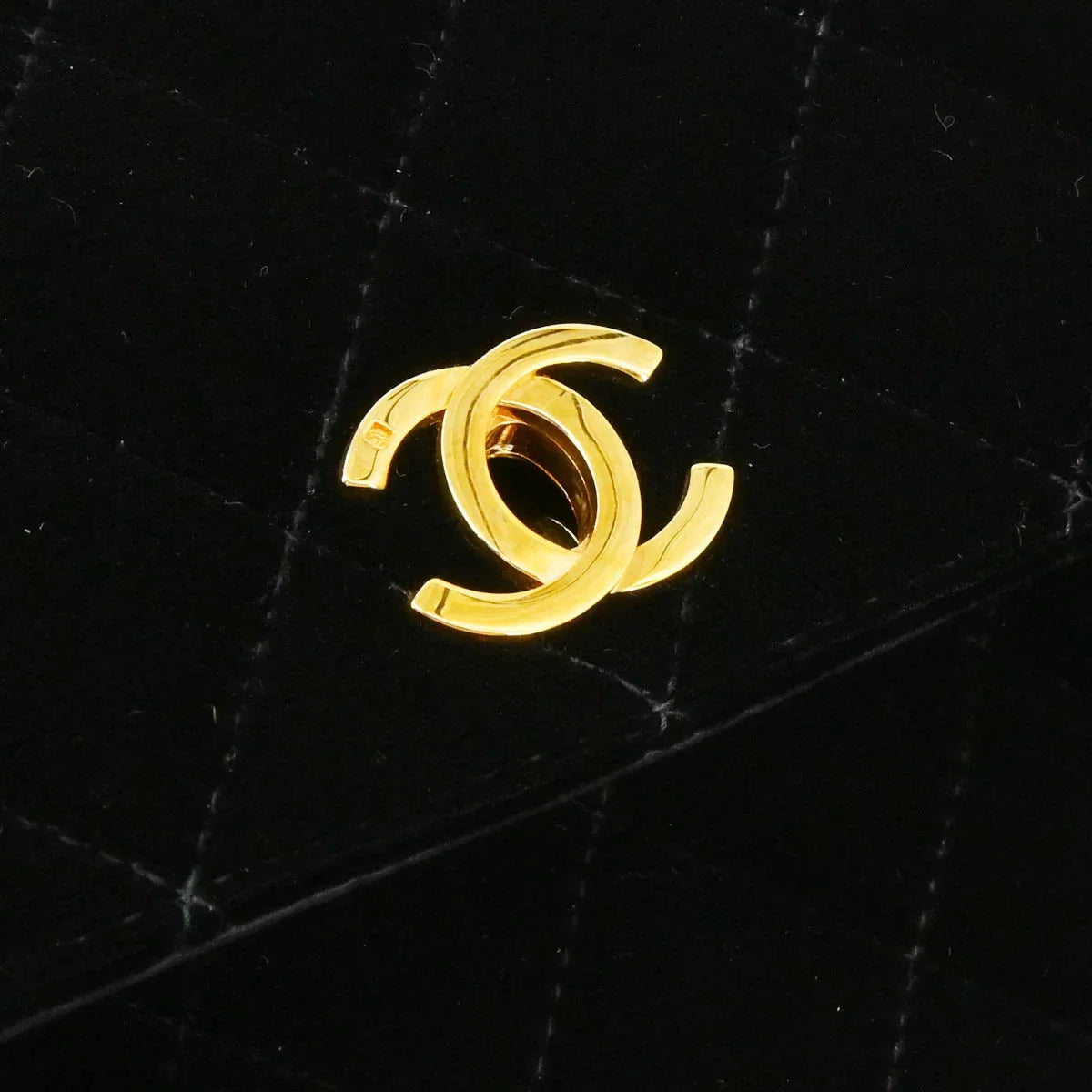 Chanel 1997-1999 Black Velvet Handbag