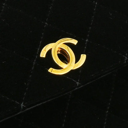Chanel 1997-1999 Black Velvet Handbag