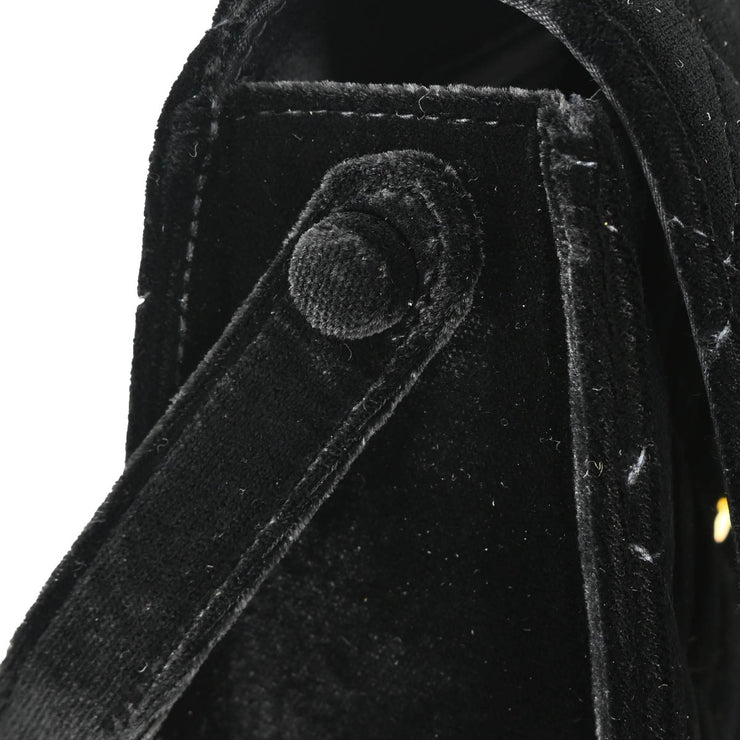 Chanel 1997-1999 Black Velvet Handbag