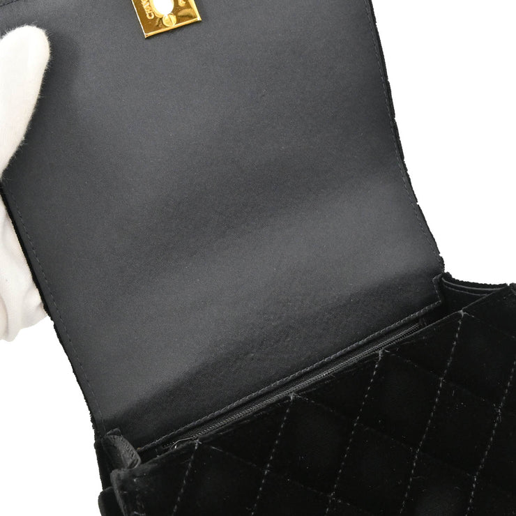 Chanel 1997-1999 Black Velvet Handbag