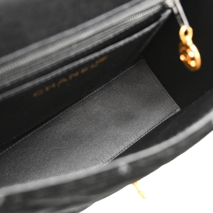 Chanel 1997-1999 Black Velvet Handbag