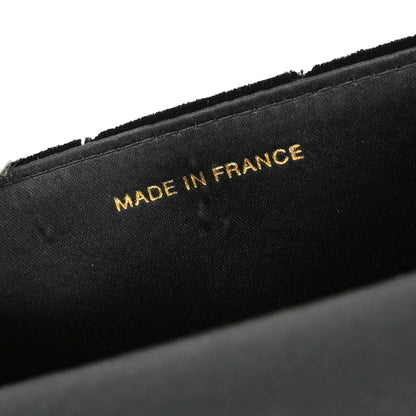Chanel 1997-1999 Black Velvet Handbag