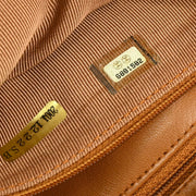 Chanel 2000-2001 Brown Fur Straight Flap Shoulder Bag