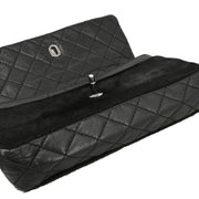 Chanel * 2005-2006 Black Calfskin Pony Hair Chain Shoulder Bag
