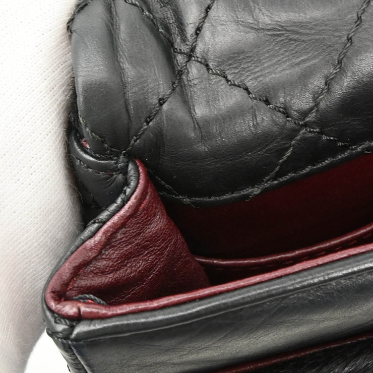 Chanel * 2005-2006 Black Calfskin Pony Hair Chain Shoulder Bag