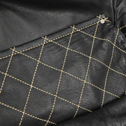 Chanel 2004-2005 Black Lambskin Wild Stitch Shoulder Bag