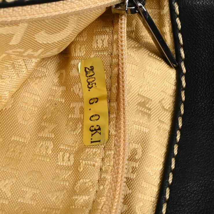 Chanel 2004-2005 Black Lambskin Wild Stitch Shoulder Bag