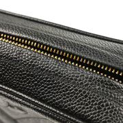Chanel 1991-1994 Black Caviar Bias Stitch Camera Bag Small Shoulder Bag