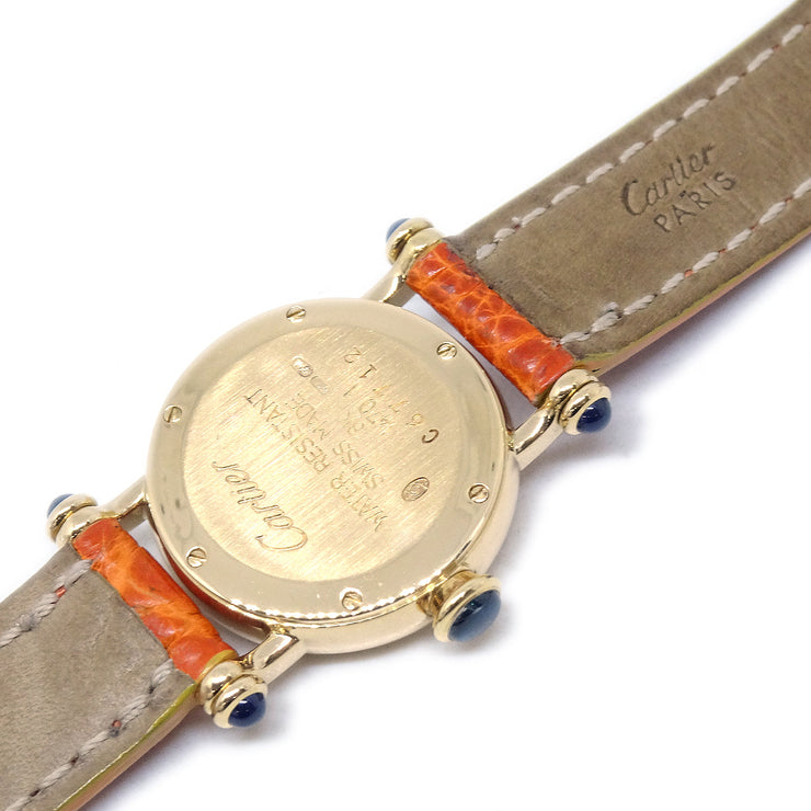 Cartier * Mini Diabolo Ref.1470 Quartz Watch 18KYG Orange