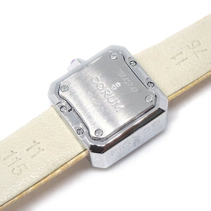 Corum * Sugar Cube Ref.137.427.47 Quartz Watch SS Diamond