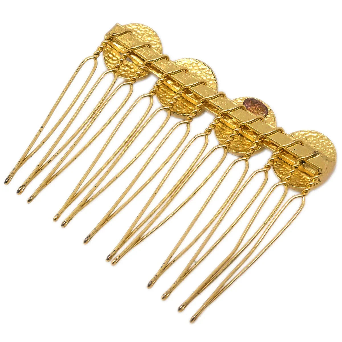 Chanel COCO Hairpin Gold Costume Pearl 01A