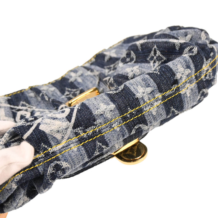 Louis Vuitton 2006 Blue Monogram Denim Mini Pleaty Raye Handbag M95333