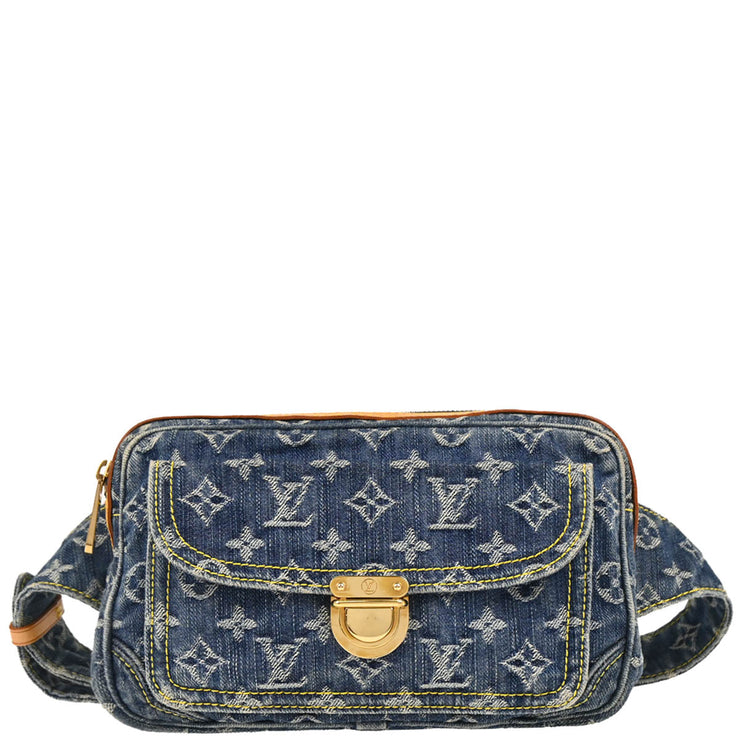 Louis Vuitton 2007 Blue Monogram Denim Bum Bag Waist Pouch M95347