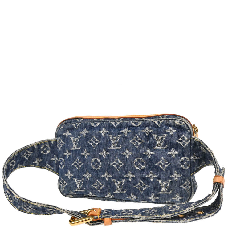 Louis Vuitton 2007 Blue Monogram Denim Bum Bag Waist Pouch M95347