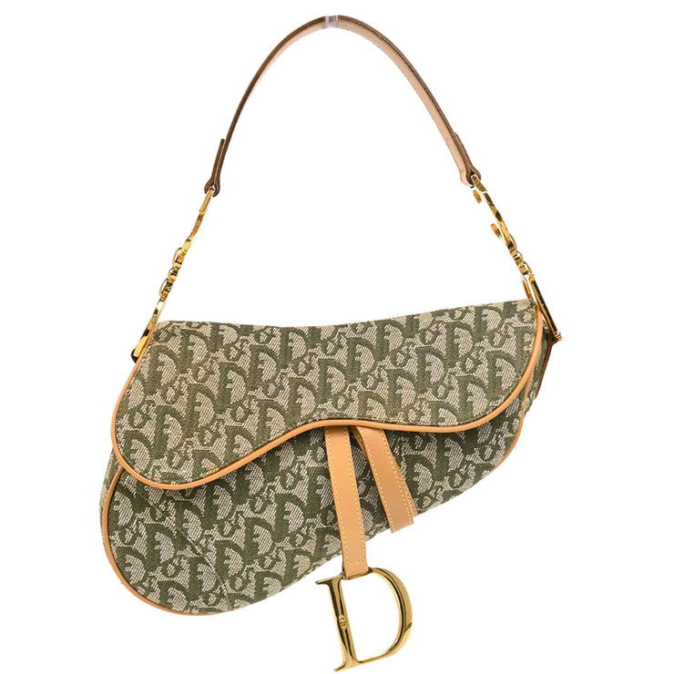 Christian Dior 2001 Green Trotter Saddle Handbag