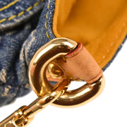 Louis Vuitton 2006 Blue Monogram Denim Mini Pleaty Handbag M95050
