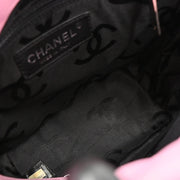 Chanel 2003-2004 Pink Black Calfskin Cambon Ligne Tote Handbag