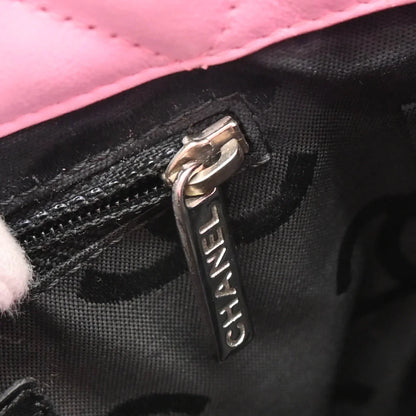 Chanel 2003-2004 Pink Black Calfskin Cambon Ligne Tote Handbag