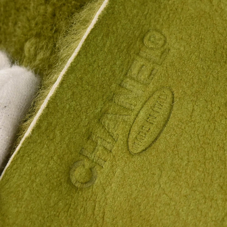 Chanel 2000-2001 Green Mouton Shoulder Bag