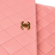 Chanel 2004-2005 Pink Caviar Kelly Handbag