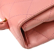 Chanel 2004-2005 Pink Caviar Kelly Handbag