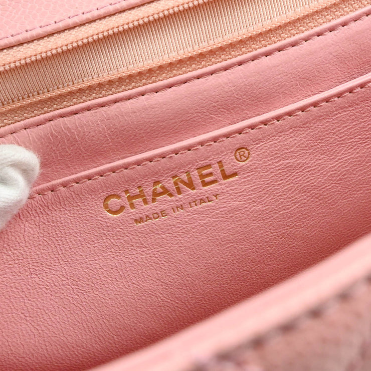 Chanel 2004-2005 Pink Caviar Kelly Handbag