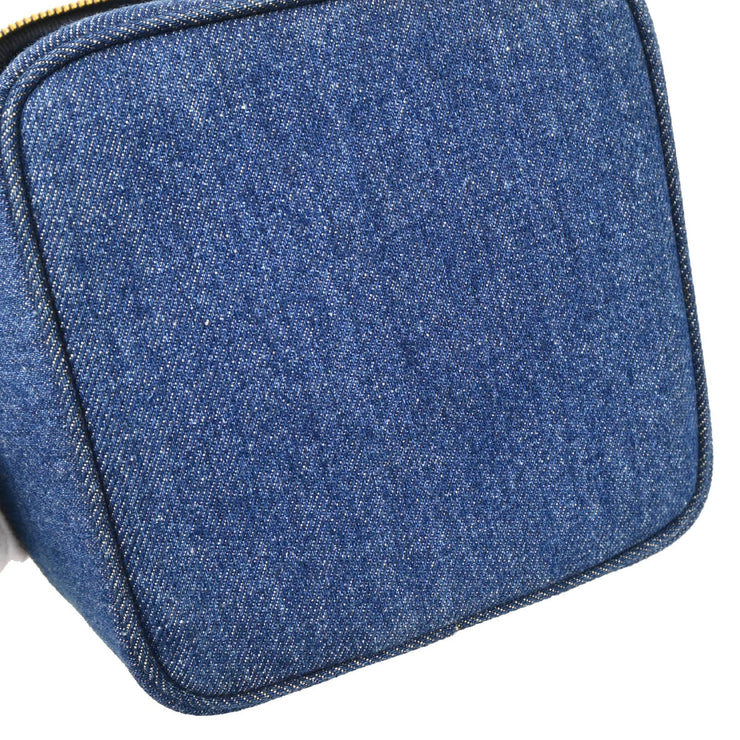 Chanel 1996-1997 Blue Denim Vanity Handbag