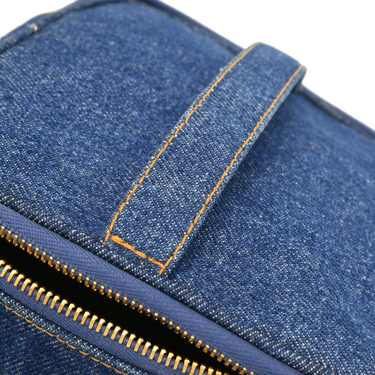 Chanel 1996-1997 Blue Denim Vanity Handbag
