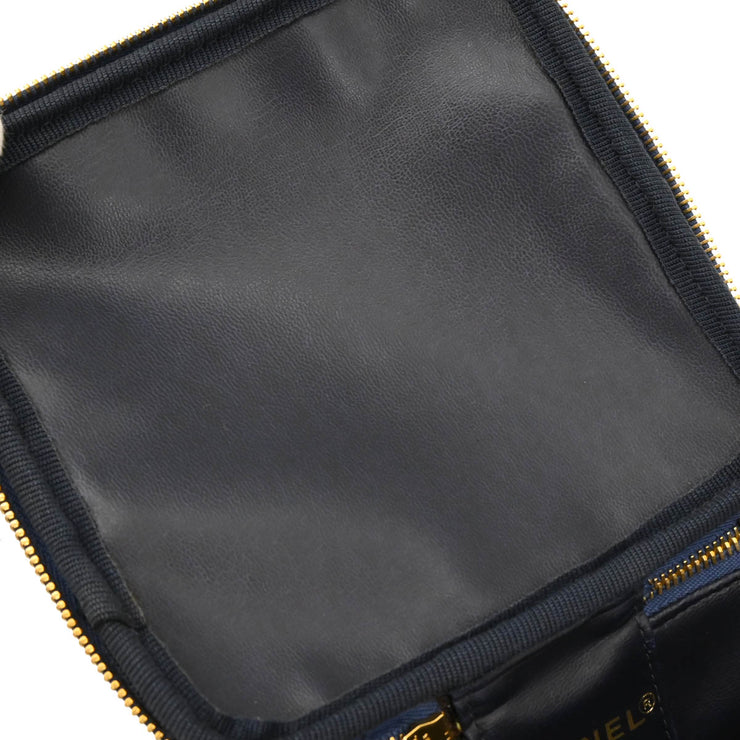 Chanel 1996-1997 Blue Denim Vanity Handbag